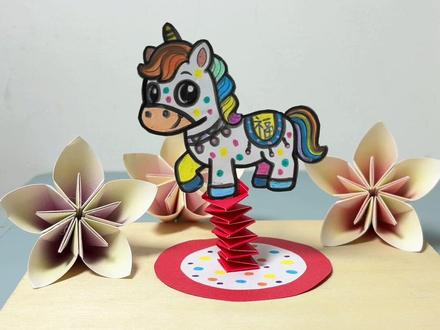 快和孩子们一起做个马年不倒翁摆件吧,简单又可爱,摆在哪里都好看哟#手工摆件 #马年手工 #新年手工