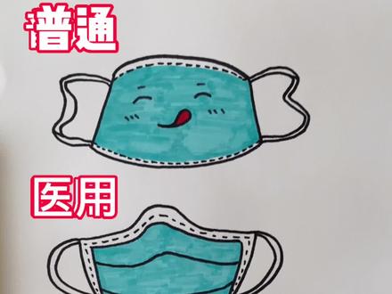 #简笔画 #零基础学画画 #一起学画画 三种口罩的画法,哪一种可以有效挡住病菌?