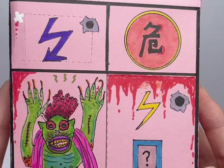 自制恐怖电梯盲盒#自制盲盒 #自制恐怖盲盒 #手工 #拆盲盒 #创意手工