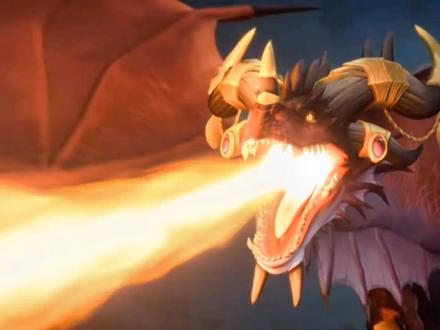 巨龙时代:红龙女王打不过噬雷龙?#视觉震撼 #魔兽世界