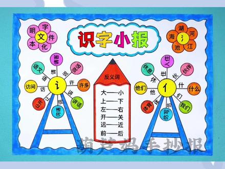 #一年级 语文手抄报偏旁部首识字小报 生字开花手抄报#语文手抄报 #识字小报 #识字小报一年级 #生字开花手抄报