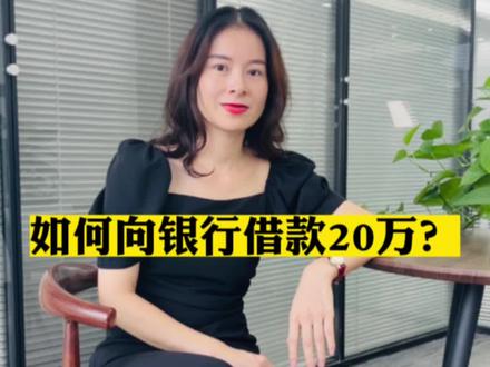 如何向银行借款20万?#贷款 #银行那些事