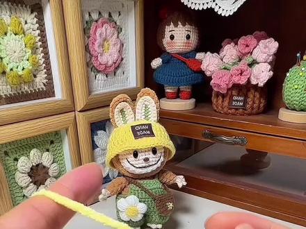 拉布布钩织教程【三】 #我的手工作品 #手工钩织玩偶专用钥匙扣 #手工包包编织 #手工钩针玩偶 #编织教程 @抖音创作小助手 @上热门🔥🔥🔥