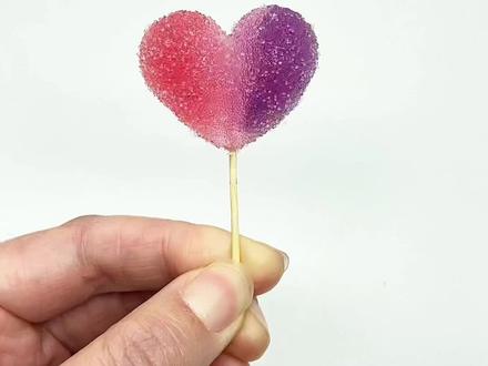 透明粘土爱心棒棒糖教程 #自由树脂 #陈陈捏粘土 #粘土教程