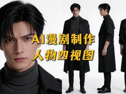 AI漫剧制作之人物四视图,教程来啦! #AI #漫剧 #四视图 #教程 #小云雀AI