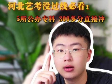 河北艺考没过线必看:5 所公办专科,300 多分直接冲 #河北艺考#艺考志愿填报#保定艺考#征集志愿#艺考录取