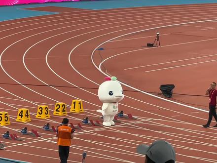 #大湾鸡全运会吉祥物 巅峰对决 大湾鸡与机器人百米大战#也太可爱了吧