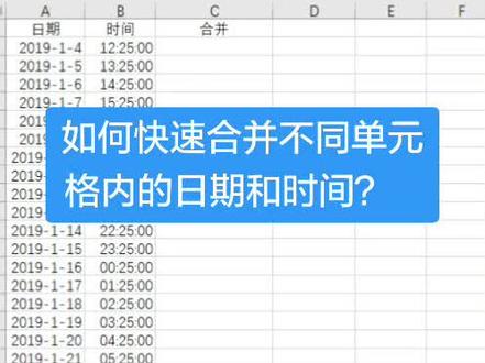 #excel 当需要把在不同列的日期和时间合并到一个单元格内的时候你还在傻傻加班复制粘贴吗?一个小技巧拯救你