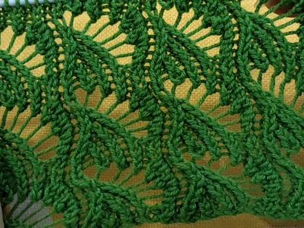 扇形镂空花样,简单精致,适合女士编织开衫,小披肩,春夏套头衫