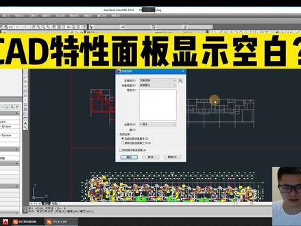 打开CAD特性面板,选项板显示空白,不显示所选内容的特性? #cad教程 #cad #cad特性面板空白