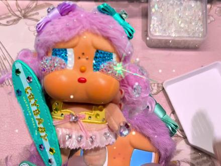 🍬crybaby一起冲浪钻改教程来咯~#改娃 #哭娃 #crybaby #手工diy#抖音潮流玩家