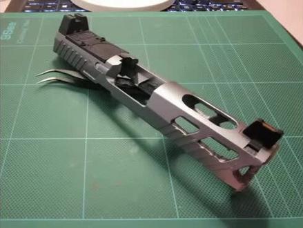 反吹玩具,蓝星p320滑套DIY,竞技风走起#反吹玩具 #蓝星p320