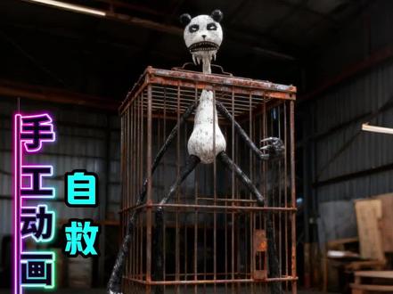 大熊猫兰萌的自救故事#手工 #AI动画 #疯狂动物园