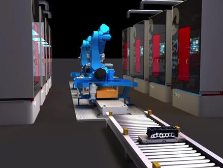 众拓机器人之地轨式六轴机器人发动机缸盖加工生产线,大型工厂都在用的生产线是怎样的流程呢?#六轴机器人 #众拓机器人 #生产线