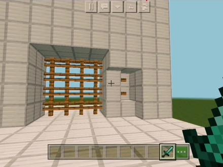 我的世界:简易双向红石门教学,做城堡专用#我的世界 #红石科技