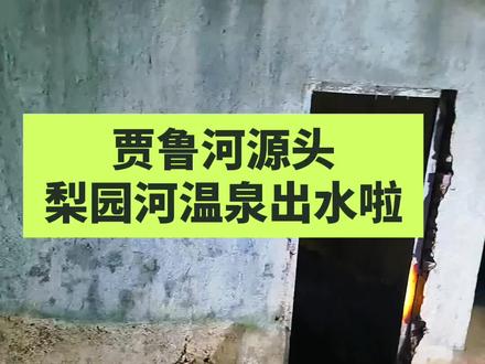 贾鲁河源头,三李梨园河温泉时隔30年再次出水啦!水温28度左右,欢迎来打卡!#梨园河温泉#贾鲁河源头#冰泉与暖泉