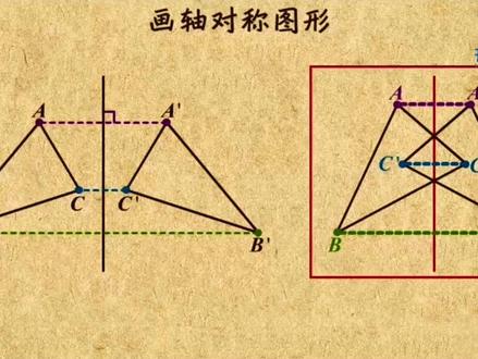八年级数学-画轴对称图形#家长收藏孩子受益 #学习分享