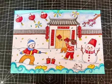 2026马年新年春节各种风格主题画手抄报合集来咯~都有线稿哦~#手抄报 #手抄报模板 #小学生手抄报 #新年 #春节