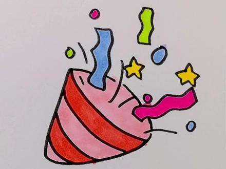 三秒钟教会你画礼花#一学就会的简笔画 #一起学画画 #亲子简笔画 #跟着抖音学画画 #每日一画