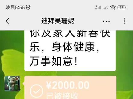 感谢迪拜美女老板和王总发的过年红包!祝大家新年快乐!