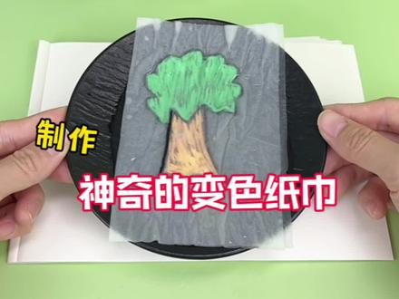 挑战制作神奇的变色纸巾🧻 #创意手工 #创意DIY