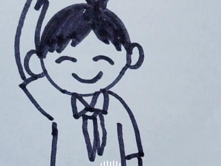 儿童简笔画少先队员#简笔画 #儿童简笔画 #想画就画