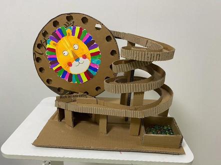 三年级科学作业,过山车🎢#手工diy #纸箱改造