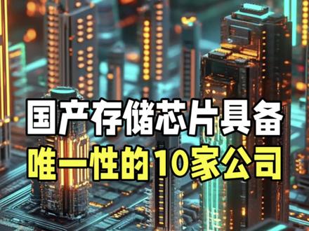 国产存储芯片具备唯一性的10家公司,每一家都很硬核! #每天跟我涨知识 #芯片 #存储芯片 #普及知识