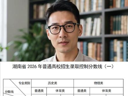 重磅!湖南省2026年普通高校招生各批次录取控制分数线公布! #高考控制分数线 #2026高考 #普通高校控制线 #湖南省高考 #郴州青鸟