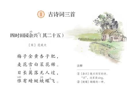 四年级下册第一课古诗词三首
《四时田园杂兴·其二十五》精讲!
教孩子抓住肥、稀、飞三个关键字,
读懂画面、理清意境、体会情感,
一步落实单元要求:抓关键语句,体会思想感情。
#四年级下册语文
#小学语文
#古诗词讲解
#四时田园杂兴