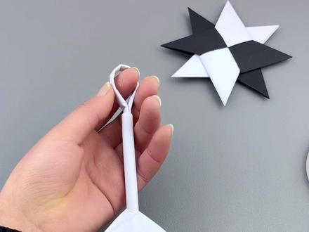 史上最快 忍者苦无手里剑,你学会了吗#折纸 #手工 #创意