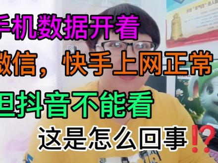 数据流量开着,微信、快手上网正常,但抖音不能看,是怎么回事儿#手机使用技巧 #手机技巧分享 #手机小知识 #手机技巧 #玩转数码 #手机数码 #智能手机