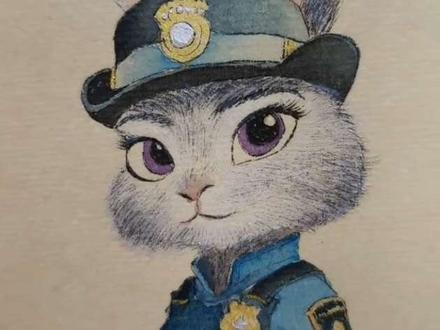 #画画 #疯狂动物城 #绘画教程 #萌宠 #朱迪朱迪 线稿再好看,上色翻车全白干!没想到线稿竟然跑墨了!!!