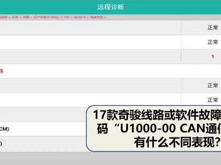 日产u1000故障码#日产维修