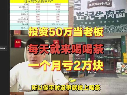【福建】餐饮小白开店踩坑,月亏2万块@勇哥餐饮创业说 【连麦日期:2026-8-4】【泉州】餐饮小白的老板投资了个面馆又不深度参与其中,平时就喝喝茶,全部靠员工,转让费也是个大坑,每个月亏2万,看看勇哥怎么解决。