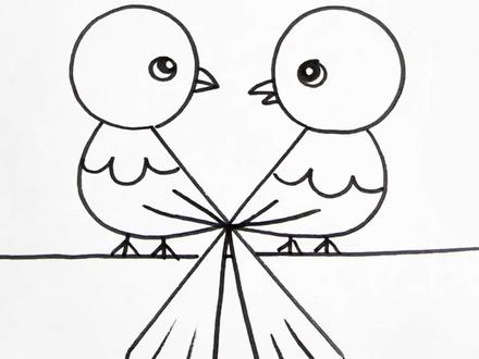 教你这样画小鸟简单又有趣~#简笔画#儿童简笔画#简笔画教程#幼儿美术#一起学画画