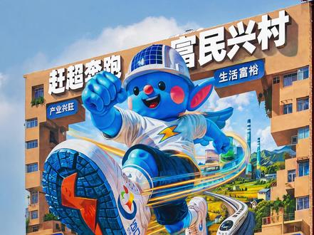 当小精灵从墙上跑出来,沙口镇的产业也跟着起飞了 #青杉韵 #墙绘 #乡村振兴 #墙体彩绘 #壁画