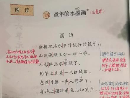 三年级语文下册《童年的水墨画》视频讲解完整版。成人课堂。春季新教材,改版后最新版。#语文课本知识点 #小学语文课文内容 #课本笔记 #语文笔记 #预习笔记