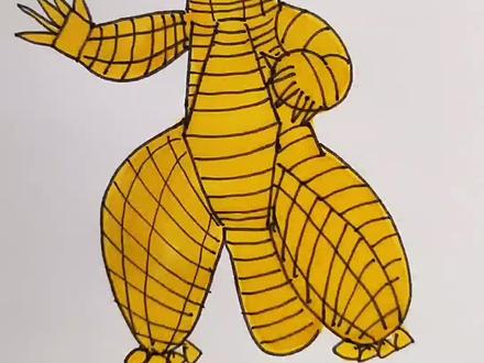 非常简单的雷德王简笔画#简笔画小怪兽 #简笔画