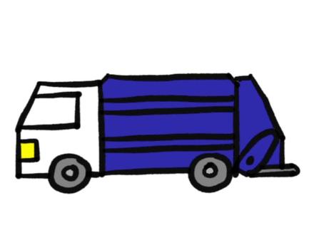 简笔画垃圾车~#简笔画 #交通工具#一起学画画 #简笔画教程 #一学就会系列