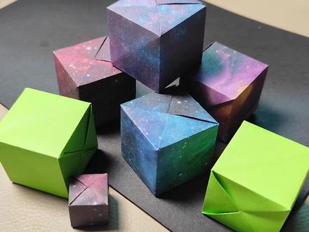 用一张纸折正方体,折纸教程手工diy#折纸教程#折纸