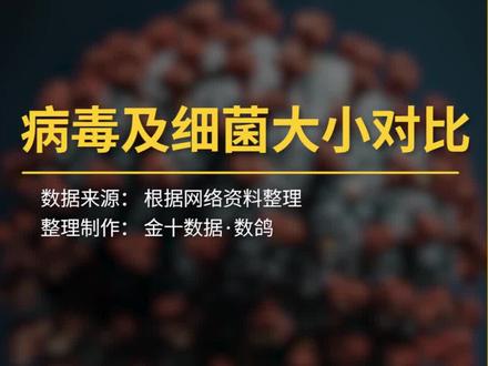 病毒及细菌大小对比:戴口罩预防真的很重要!#数据可视化 @抖音小助手