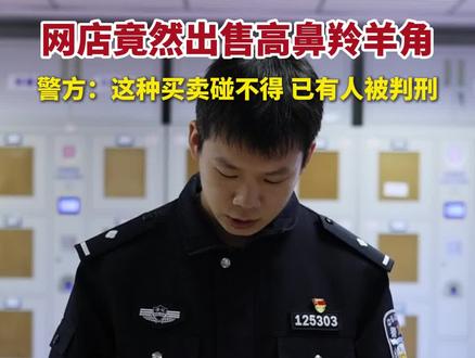 网店竟然出售高鼻羚羊角,警方:这种买卖碰不得,已有人被判刑! #生态警务 #保护野生动物