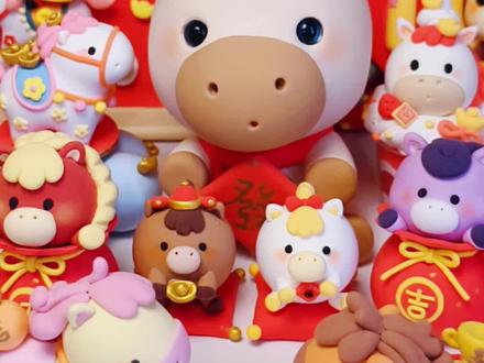 废粘土改造~宝们要的超大新年小马来喽! #亲子手工 #新年手工 #超轻粘土 #粘土教程 #手工diy