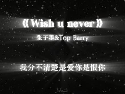 张子墨&Top barry合作曲《Wish u never》 #张子墨 #topbarry #wishunever #歌曲推荐
