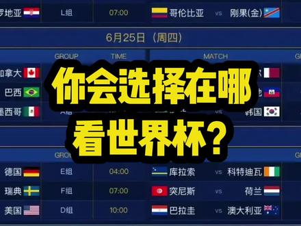 你会选择在哪看世界杯?! #世界杯 #美加墨世界杯 #足球 #小红书 #央视