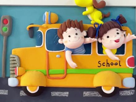 你们学校的校车有这么酷吗#手工diy #粘土