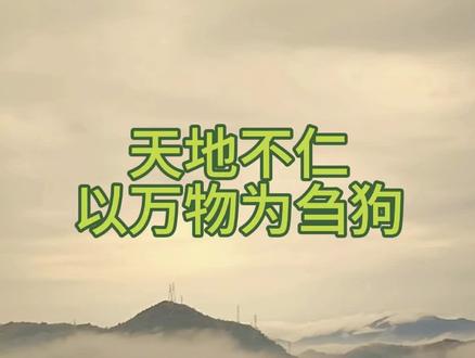 天地不仁以万物为刍狗#国学智慧#传统文化#认知提升 #知识分享干货