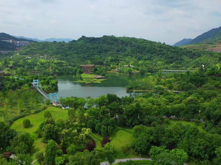 超清航拍 达州莲花湖第二季 绿意昂然宛如一幅唯美的生态山水画卷 #旅行推荐官 #达州莲花湖公园 #治愈系