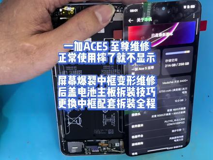 一加ACE5 至尊维修 一加ACE5 至尊维修
正常使用摔了就不显示
屏幕爆裂中框变形维修
后盖电池主板拆装技巧
更换中框配套拆装全程#一加ace5 #一加ace5pro #一加ace5至尊 #一加ace6